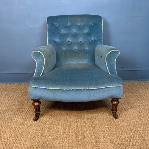 A Late Victorian Walnut Armchair C 1890