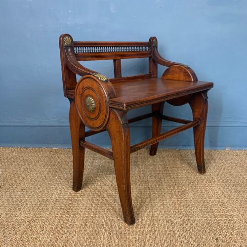 A James Shoolbred Walnut Window Seat Circa 1880