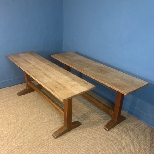 A Rare Pair of Heals Oak Console Tables Circa 1920