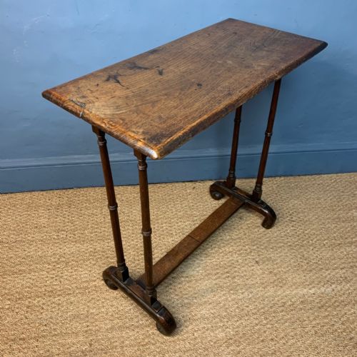A Small George IV Elm Stretcher Table Circa 1830