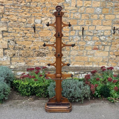 A Victorian Honey Oak Hall Stand Circa 1880