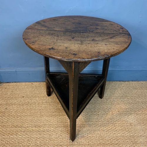 A Late 18th C West Country Oak Cricket Table Circa 1780
