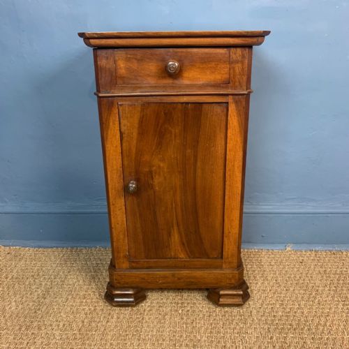 A Mid 19th C French Walnut Bedside Table Circa 1870