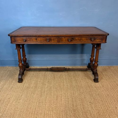 A Victorian Gothic Oak Writing Table Circa 1880