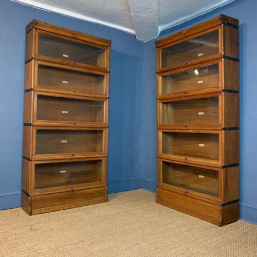 A Pair of Edwardian Globe Wernicke Bookcases C 1910