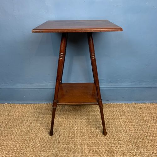 An Aesthetic Movement  Walnut Two Tier Table Circa 1890
