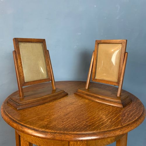 A Rare Pair of Edwardian Walnut Photoframes Circa 1910