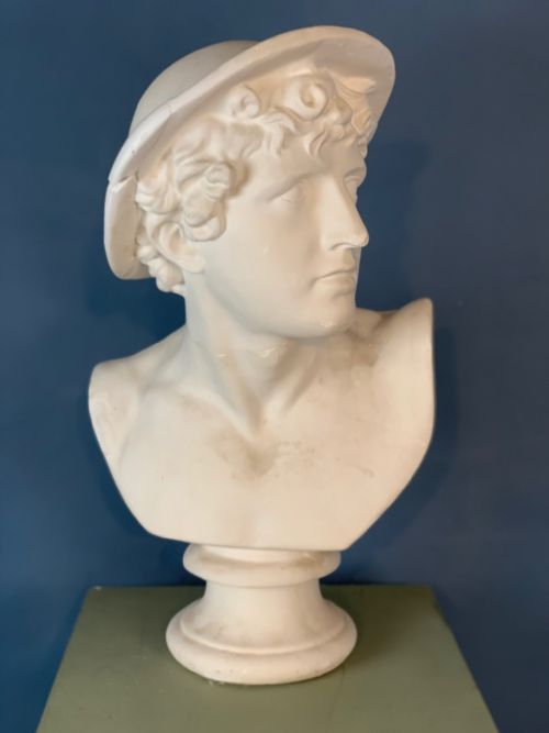 A Late 19th C Plaster Bust of Mercury After the Antique C 1900