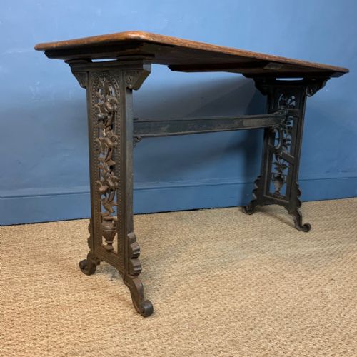 A Victorian Cast-iron Conservatory Table  C1880