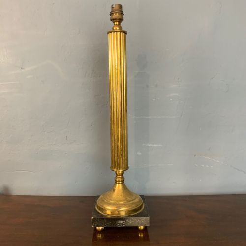 A French Brass and Marble Table Lamp Circa 1910