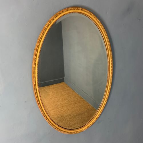 A Large Victorian Oval Mirror C 1880