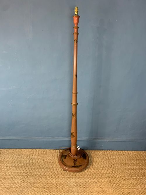 An Edwardian Chinoiserie Lacquer Standard Lamp Circa 1910
