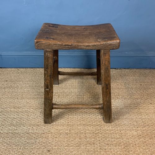 A 19th Century Elm Stool with Saddle Top