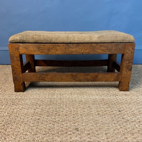 A Late 19th C Burr Oak Foot Stool Circa 1880
