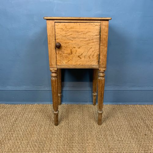 A George IV Pale Oak Bedside Table Circa 1820