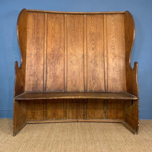 A Late Georgian Devon Pine Settle Circa 1820