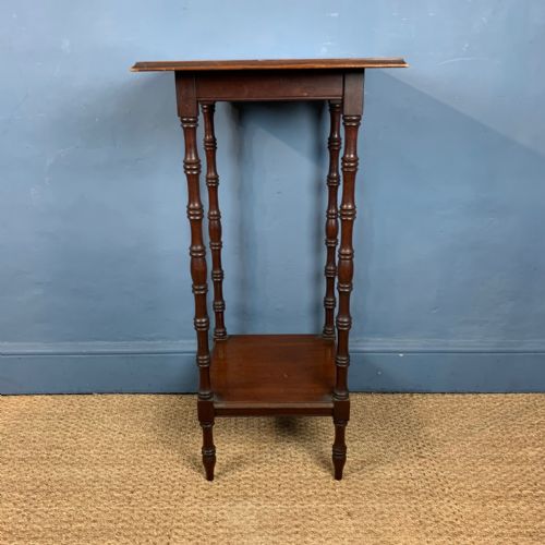 An Unusual Aesthetic Movement 2 Tier Mahogany High Table in the Style of Ew Godwin Circa 1890.