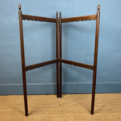 A Victorian Oak Hinged Towel Rail Circa 1890
