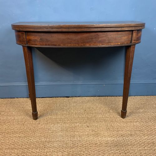 A George 111 Mahogany D Shaped Tea Table Circa 1810