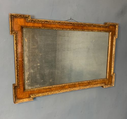 A George 11 Walnut and Parcel Gilt Wall Mirror Circa 1740