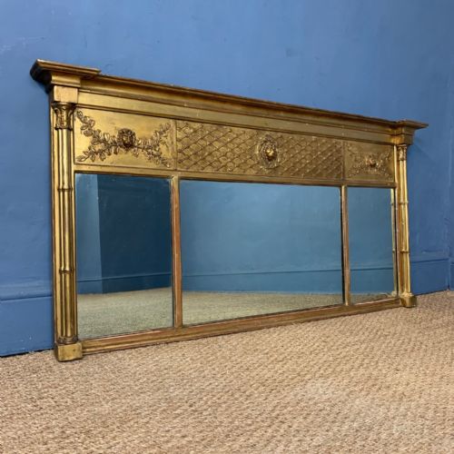 A George IV Triple Plate Over Mantel Mirror Circa 1830