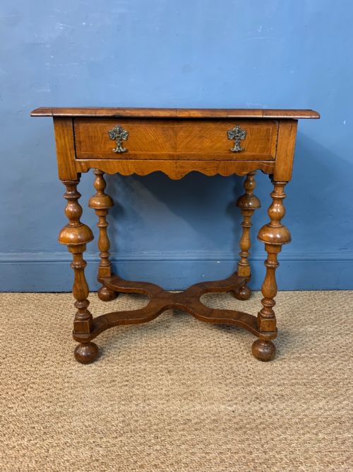 A Small William and Mary Style Walnut Lowboy Circa 1890
