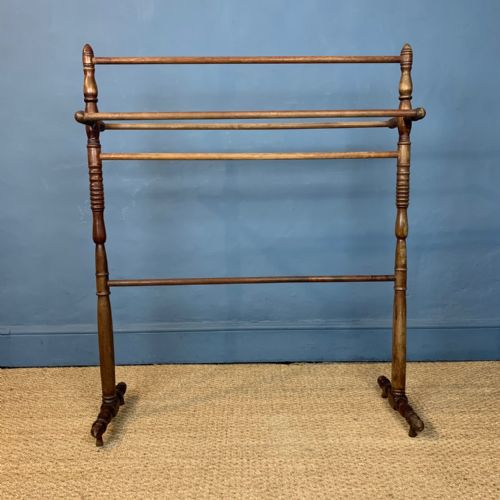 A Large Victorian Mahogany Towel Rail Circa 1890