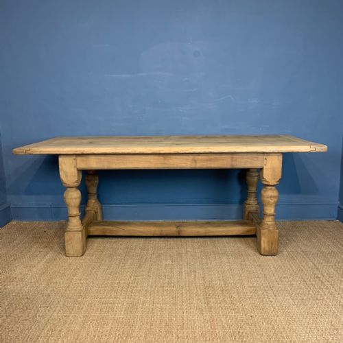 An Arts and Crafts Bleached Oak Refectory Table Circa 1910