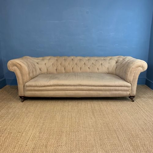 A Large Victorian Mahogany Country House Chesterfield Sofa Circa 1890