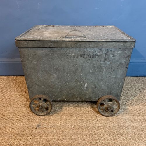 An Edwardian Zinc Log Box Circa 1910