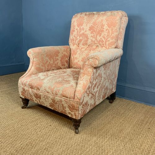 A Late Victorian Mahogany Country House Armchair Circa 1900