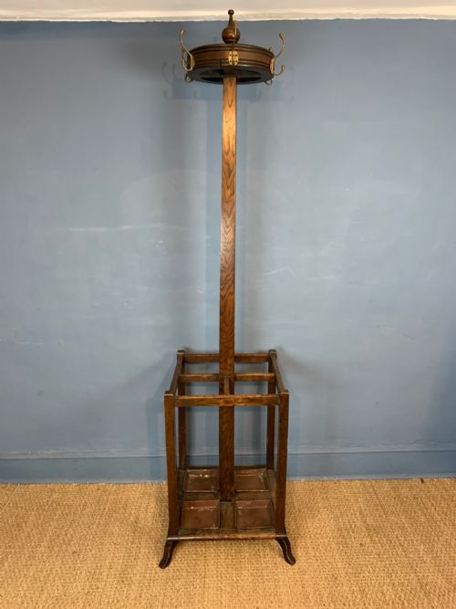 An Edwardian Oak Coat and Stick Stand Circa 1910