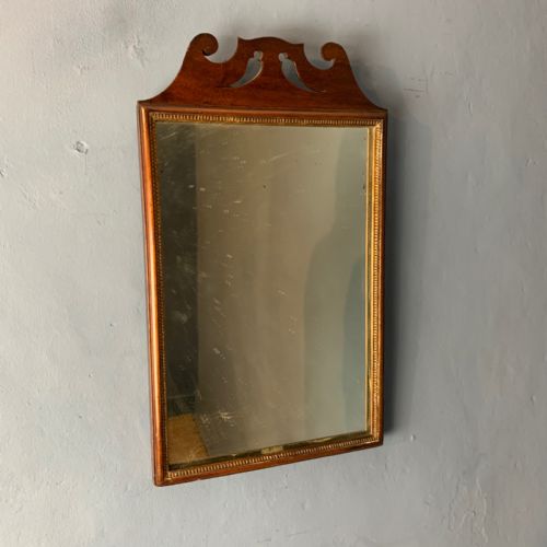 An Early George 111 Mahogany and Parcel Gilt Rectangular Wall Mirror Circa 1770