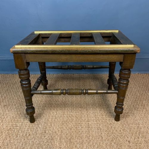 A Late Victorian Oak Luggage Rack Circa 1890