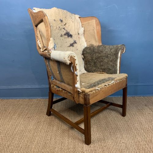 A George 111 Style Mahogany Wing Armchair Circa 1910