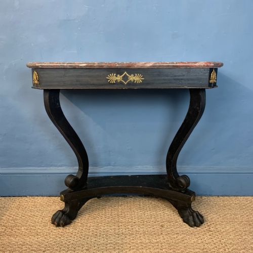 A Late Regency Ebonised Small Console Table Circa 1830