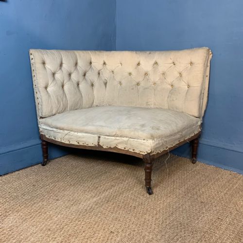 An Unusual Victorian Corner Sofa Circa 1880