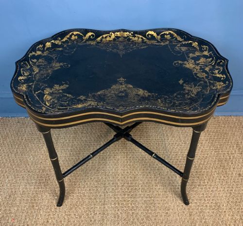 A Large Late Regency Papier-mâché Tray Circa 1830