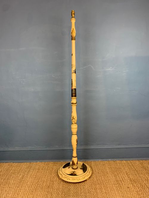 An Edwardian Ivory Ground Chinoiserie Standard Lamp Circa 1910 I