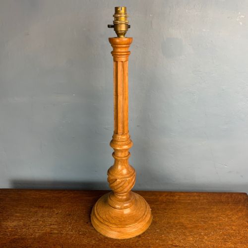A Cotswold School Oak Table Lamp Circa 1930