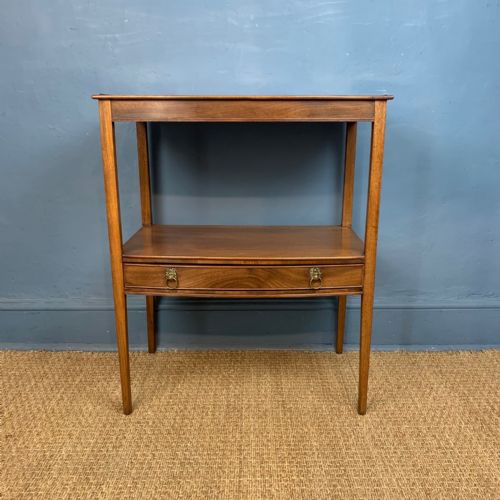 A George 111 Mahogany Bow Front 2 Tier Side or Dressing Table Circa 1800