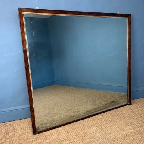 A Large Mid 19th C Rosewood Over Mantel Mirror Circa 1850
