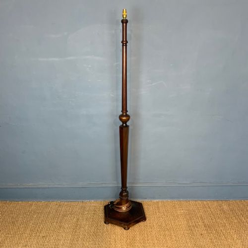 A Heals Mahogany Standard Lamp Circa 1930