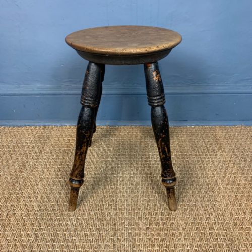 A Small Mid 19th C Cornish Beech 4 Legged Stool