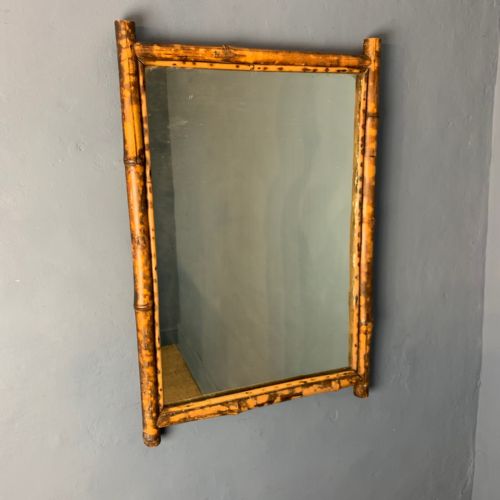 A Late 19th C French Simulated Bamboo Mirror