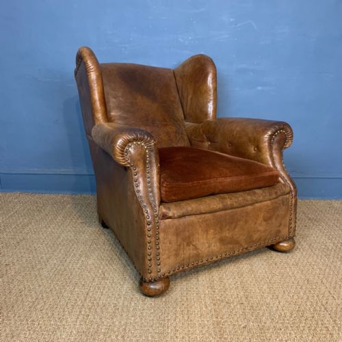 An Edwardian Leather Armchair Circa 1910