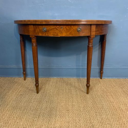 A George 111 Mahogany Half Round Table Circa 1800