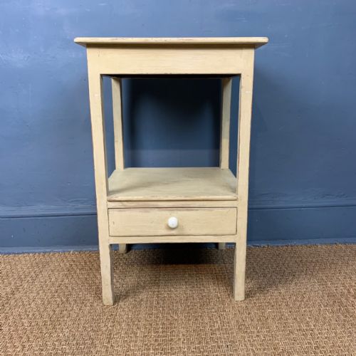 A Late Georgian Painted Pine 2 Tier Bedside Table Circa 1830