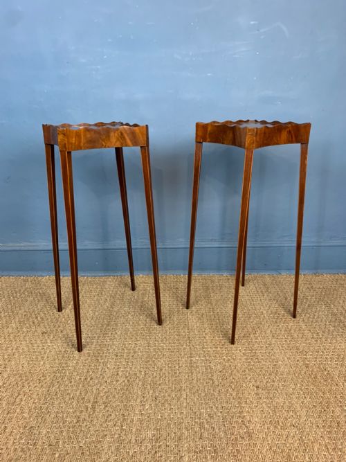 A Pair of George III Style Mahogany Urn Tables Circa 1900