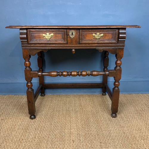 A Charles II Oak Side Table Circa 1670